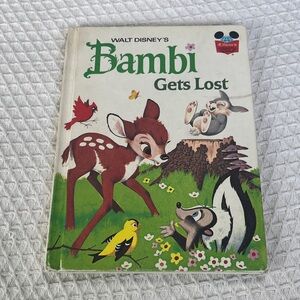 Walt Disney's Bambi Gets Lost - Classic Kids Book (Green & White)